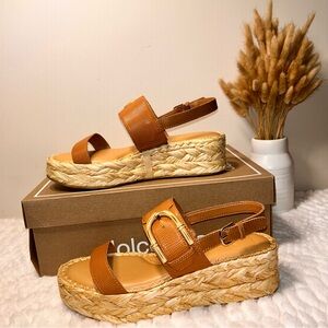 Dolce Vita Chera Women’s Platform Slingback Sandal. Tan Various Sizes NWB